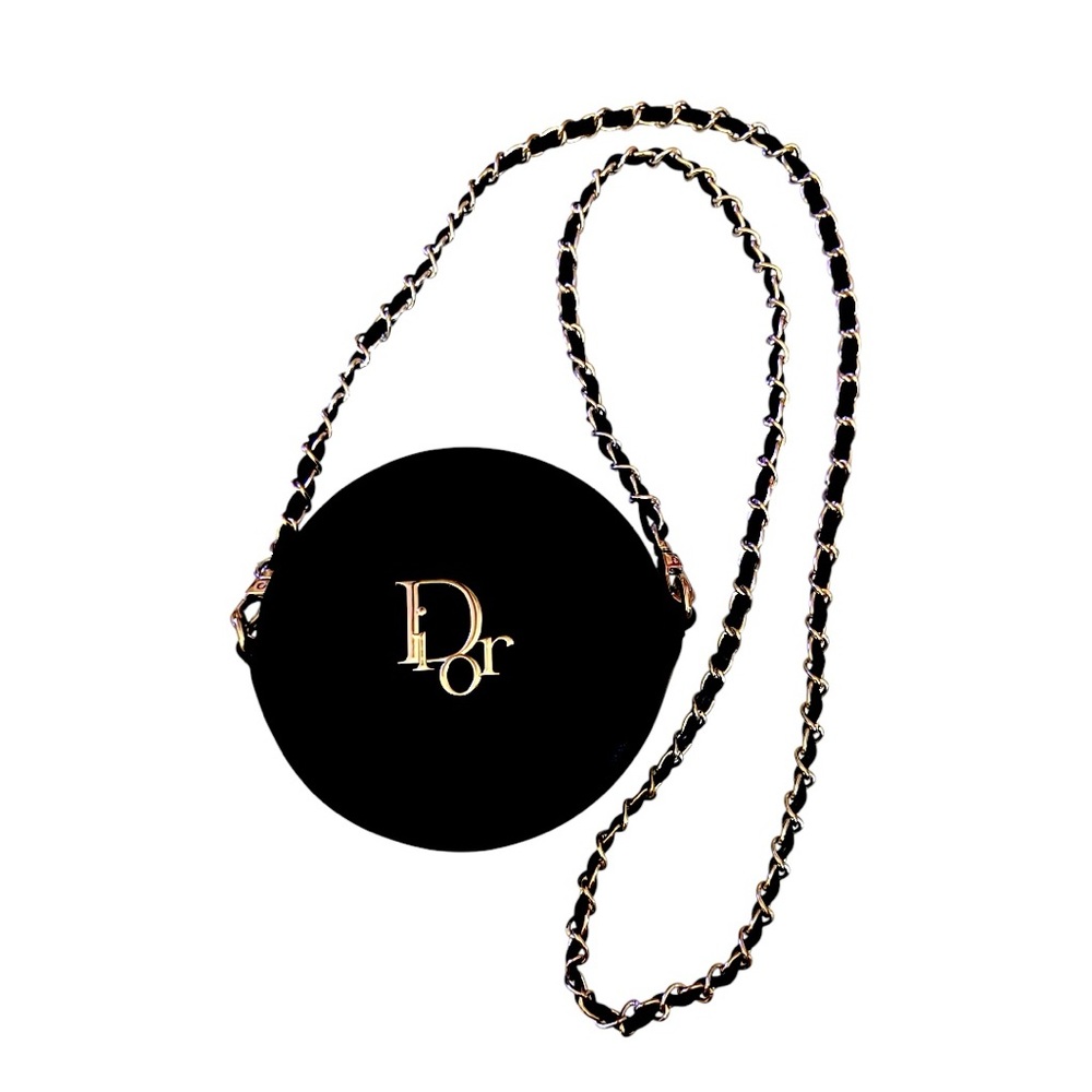 DIOR Black Crossbody Bag with Silver Chain From DIOR Beauty